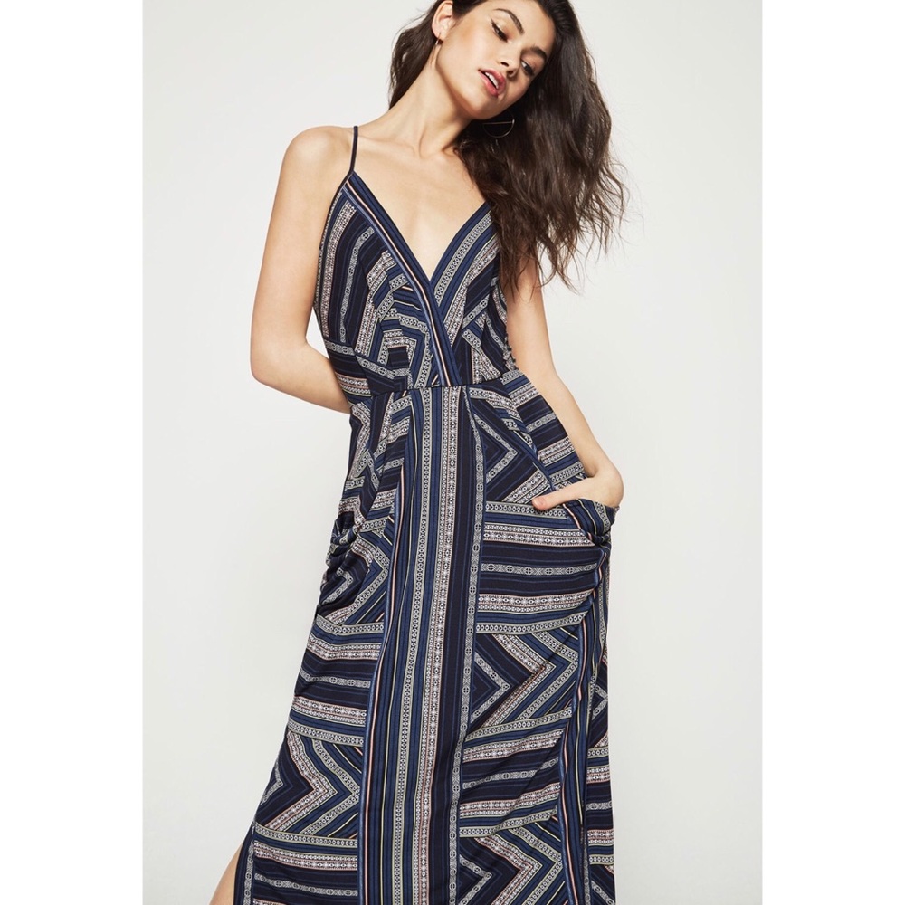 BCBGeneration Geo-stripe Midi Dress